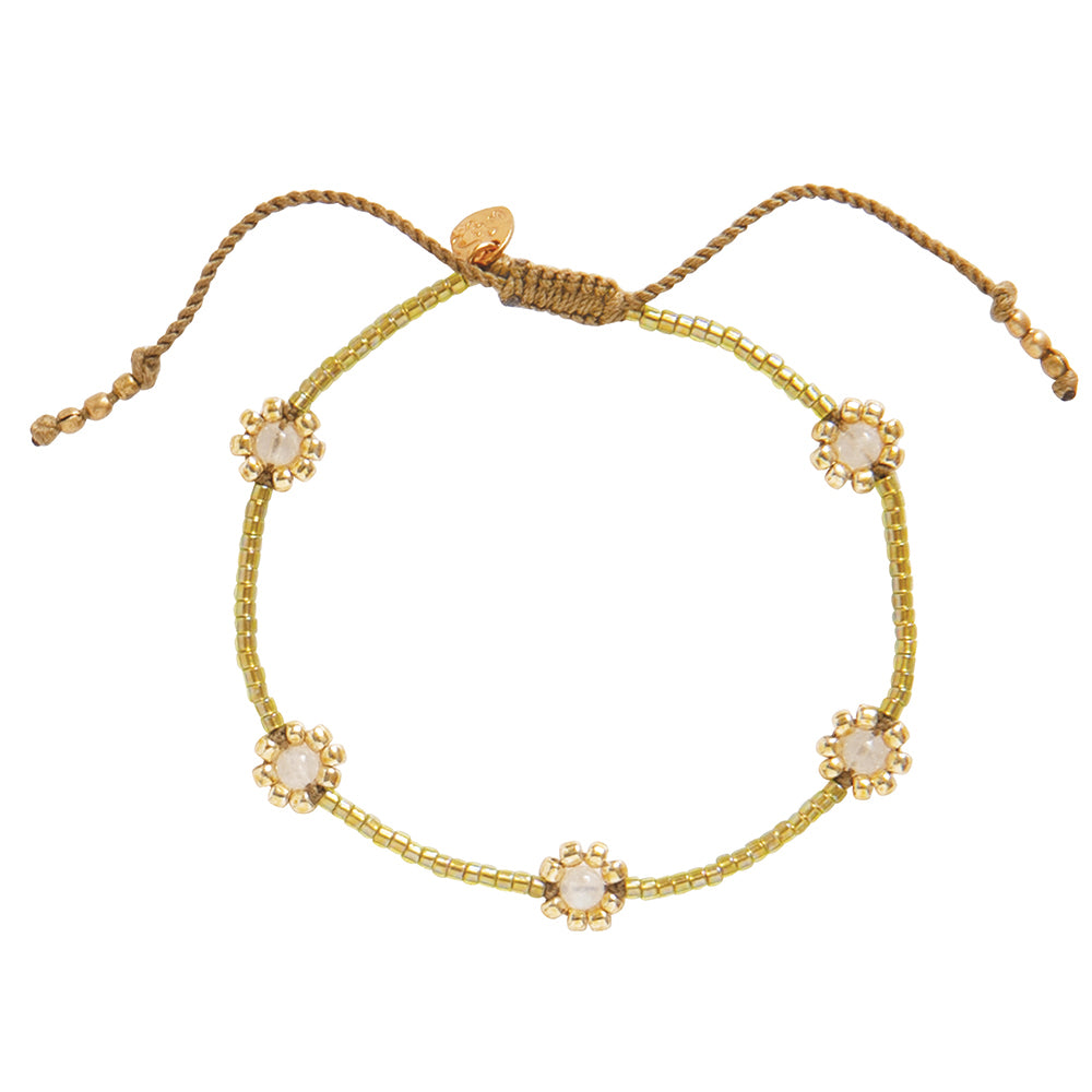 Botanic Moonstone Gold Colored Bracelet