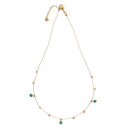 Aware Aventurine Gold Colored Necklace