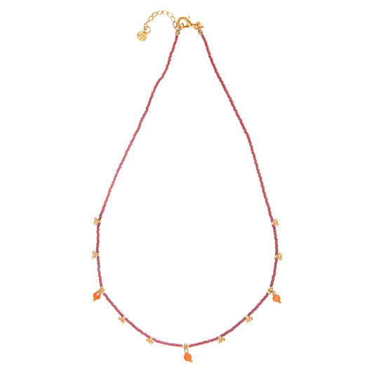 Aware Carnelian Gold Colored Necklace