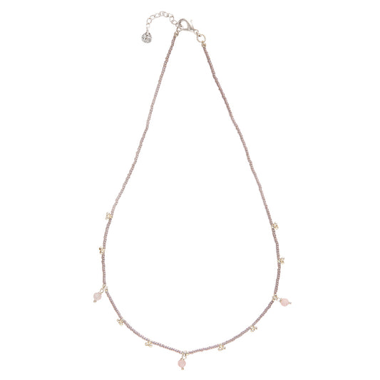 Aware Rose Quartz Silver Colored Necklace