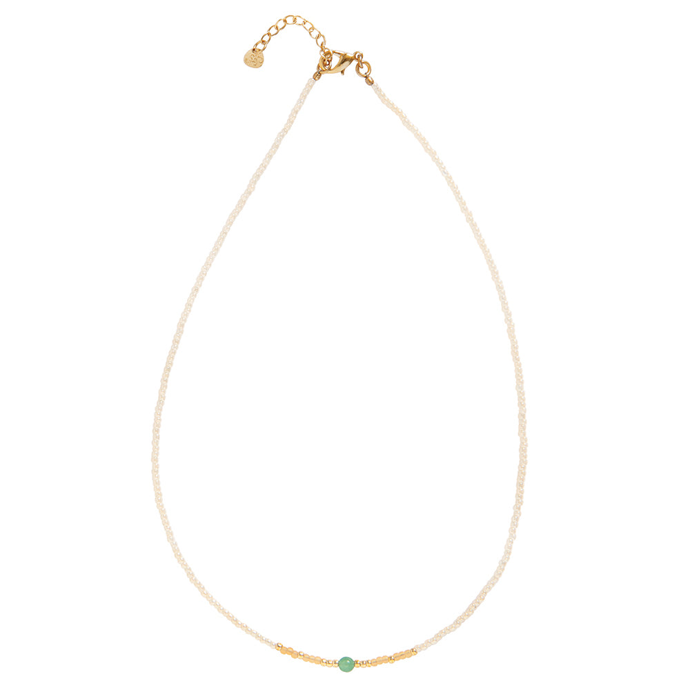 Excitement Aventurine Gold Colored Necklace