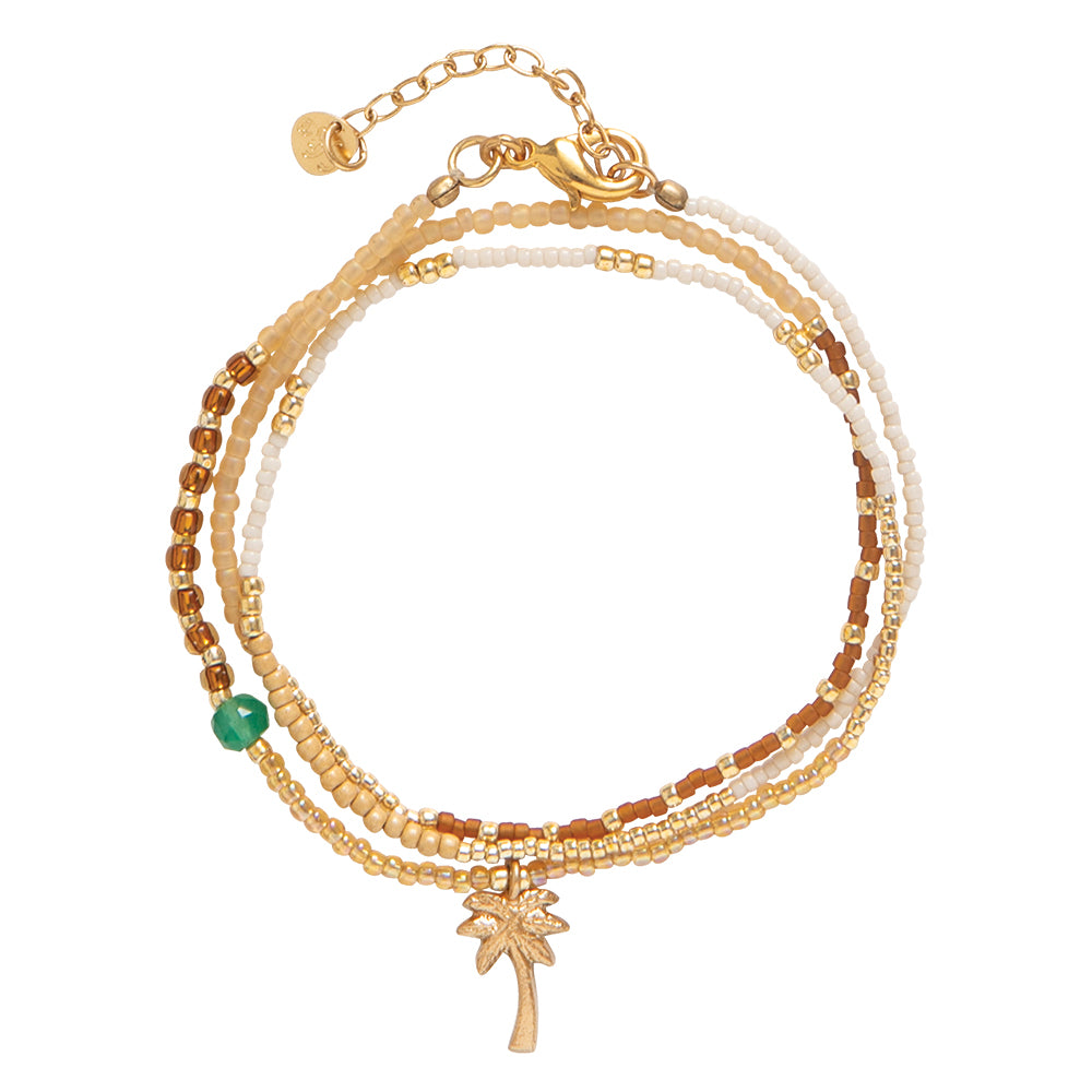 Adventurous Aventurine Gold Colored Necklace