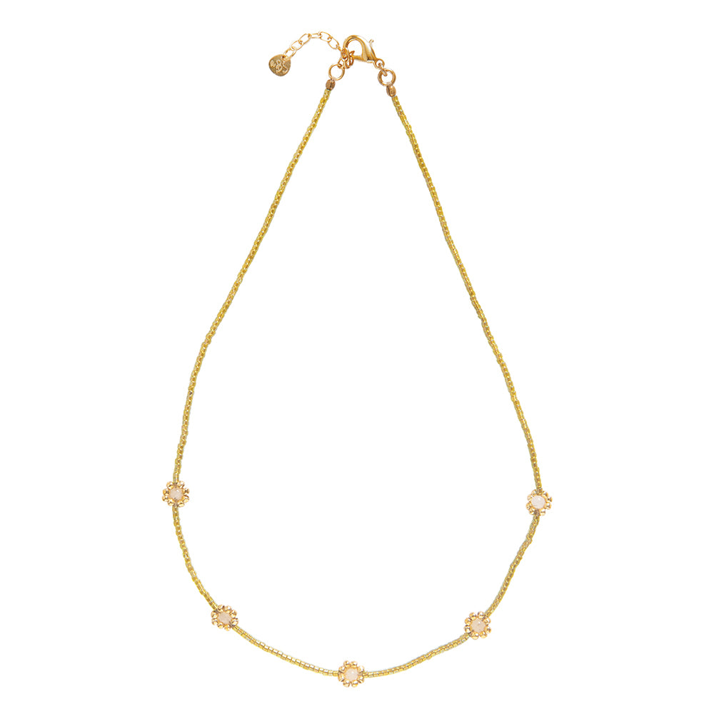 Flourish Moonstone Gold Colored Necklace