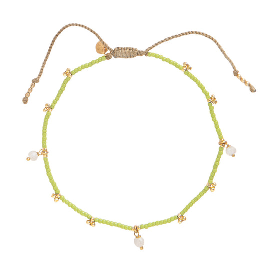 Spice Moonstone Gold Colored Anklet