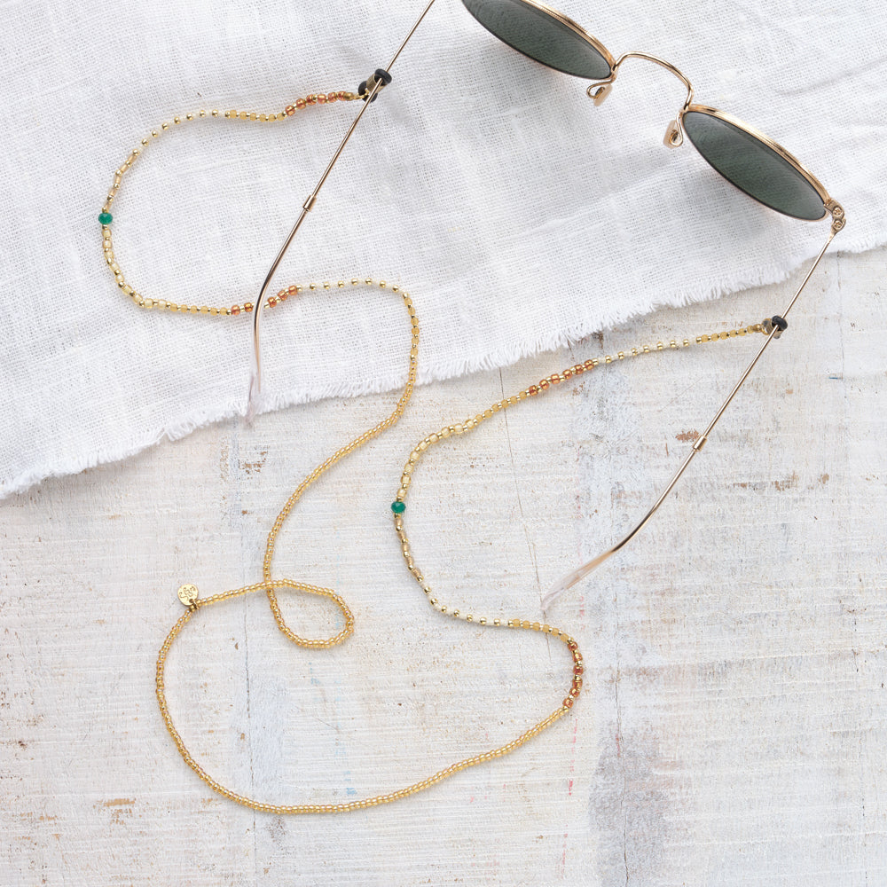 Coast Aventurine Gold Colored Glasses Cord