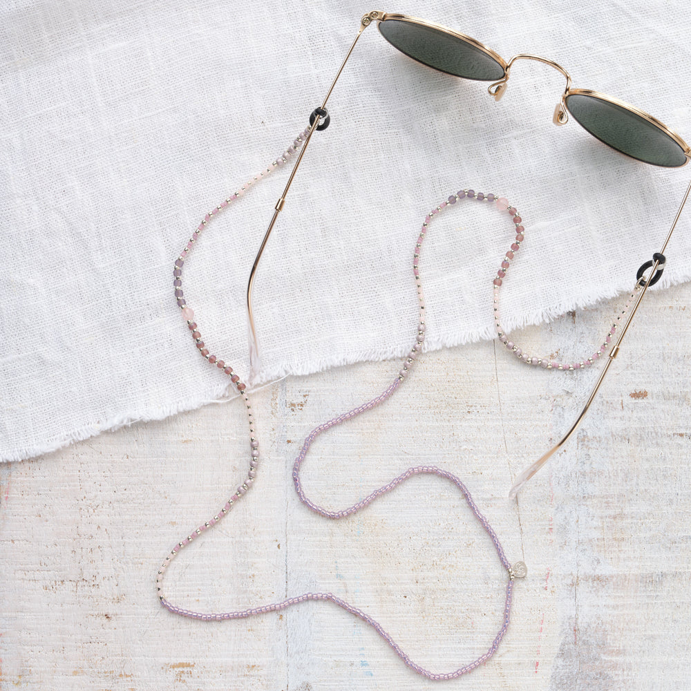 Coast Rose Quartz Silver Colored Glasses Cord