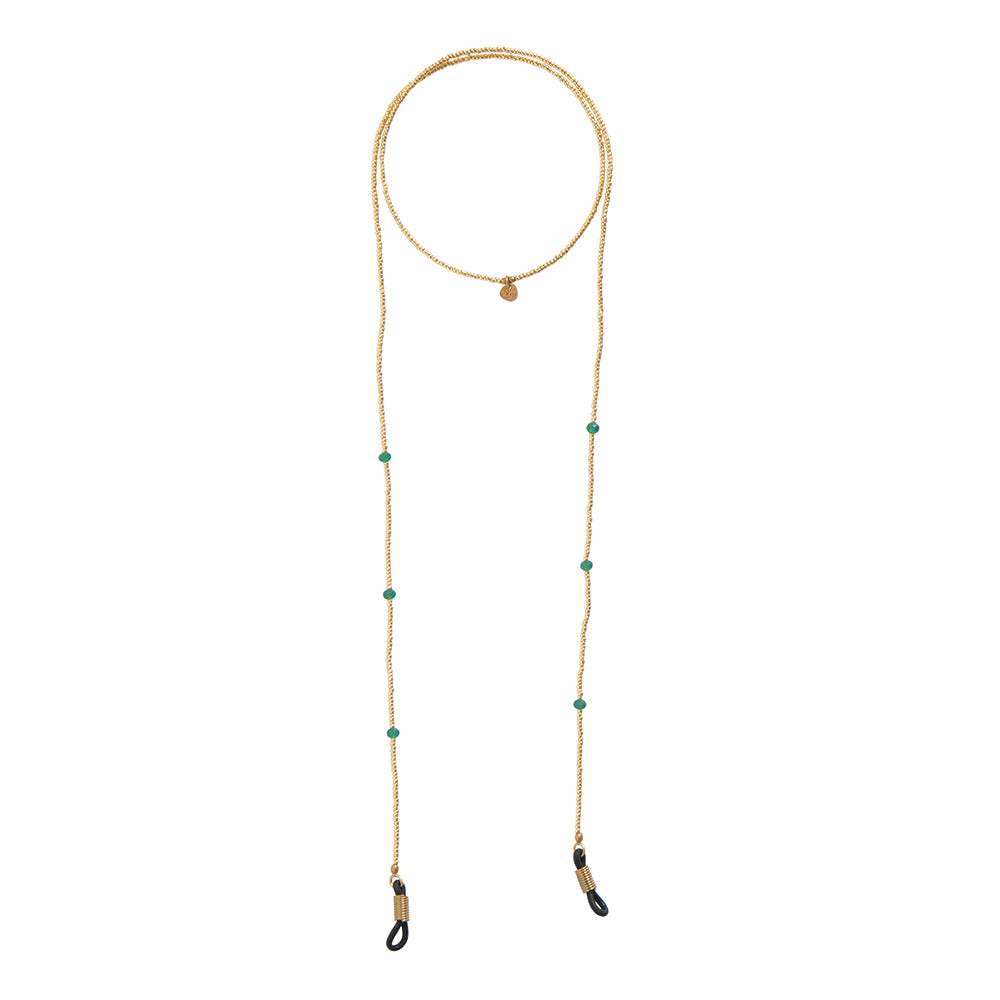 Shore Aventurine Gold Colored Glasses Cord