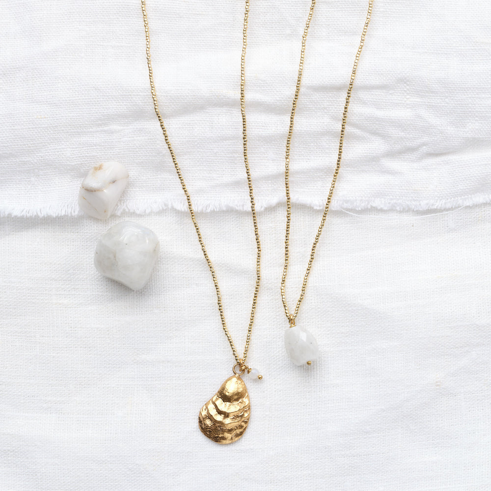 Paradise Moonstone Gold Colored Necklace