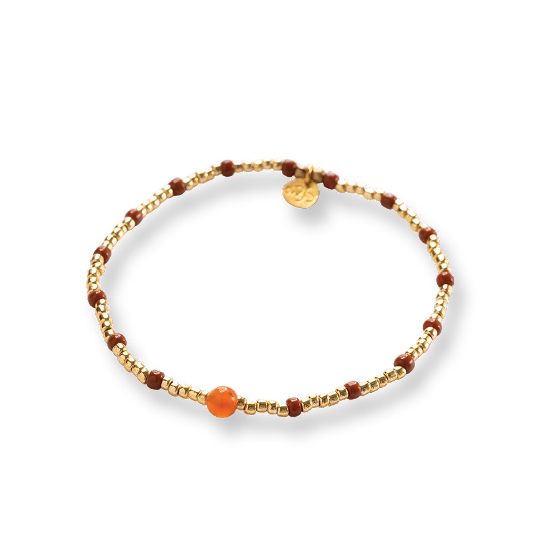 Clever Carnelian Bracelet Gold Colored