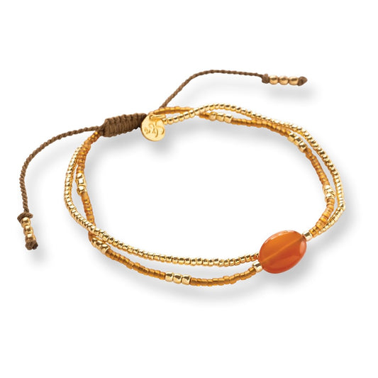 Feeling Carnelian Bracelet Gold Colored