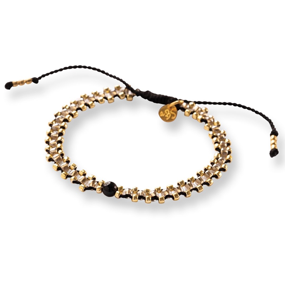 Eternal Black Onyx Bracelet Gold Colored