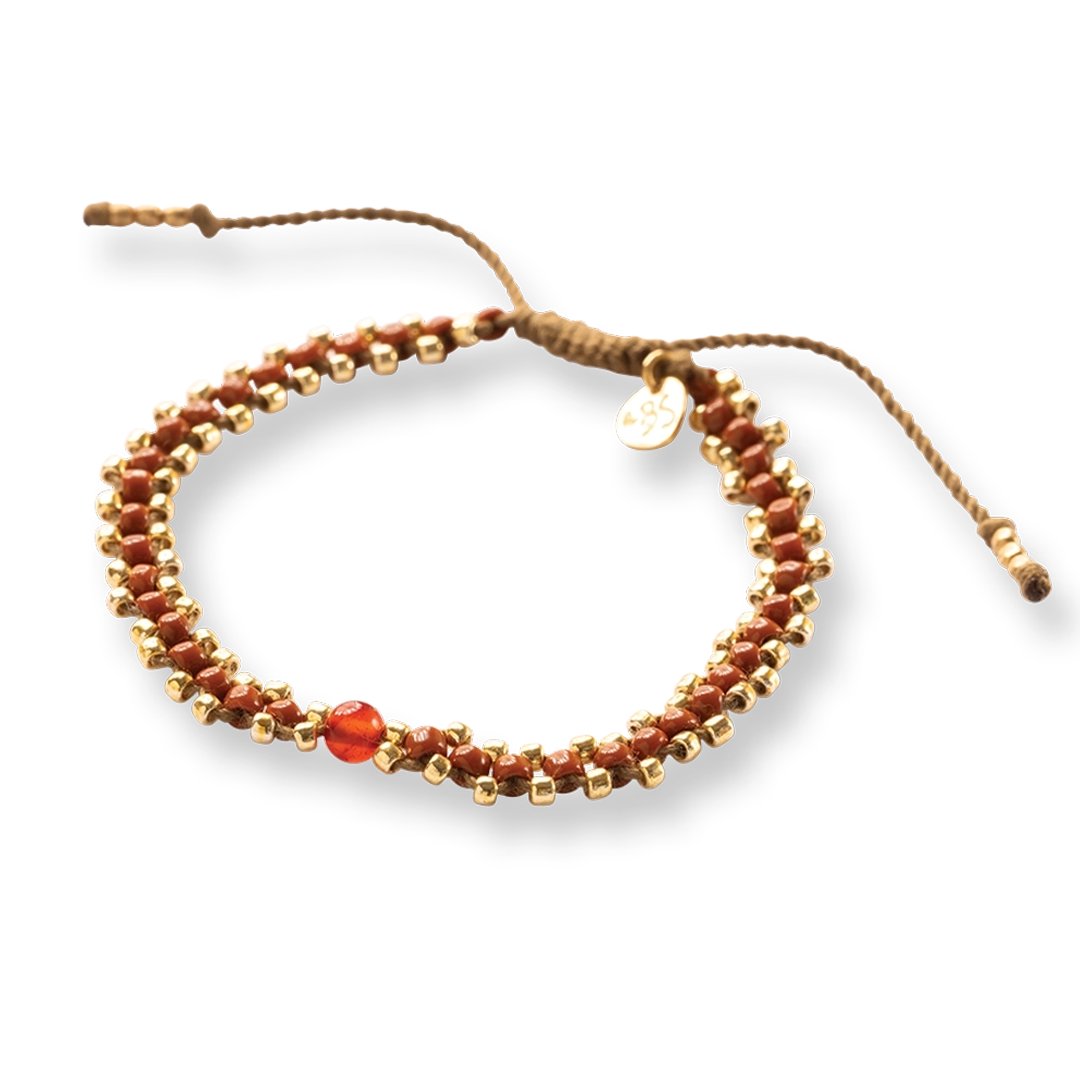 Eternal Carnelian Bracelet Gold Colored