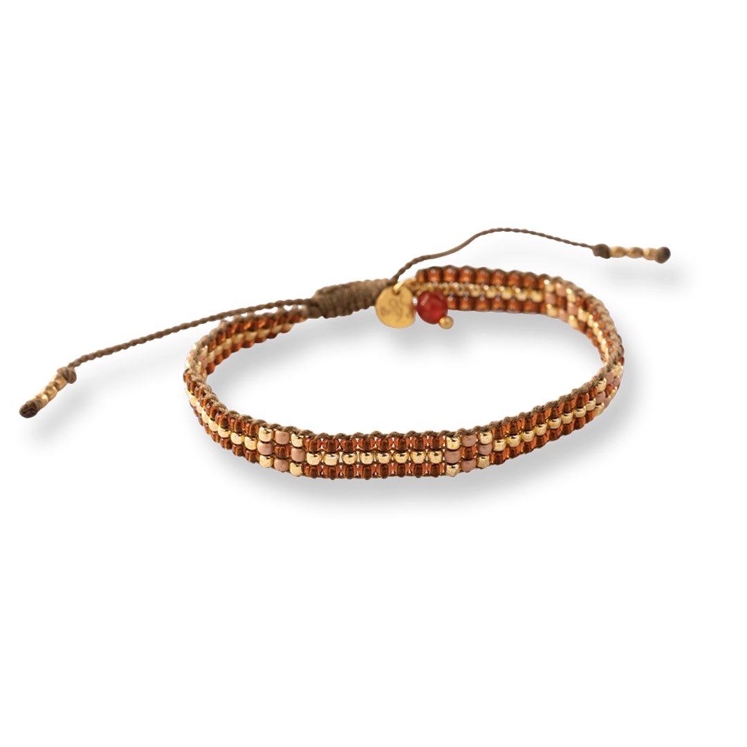 Competent Carnelian Bracelet Gold Colored