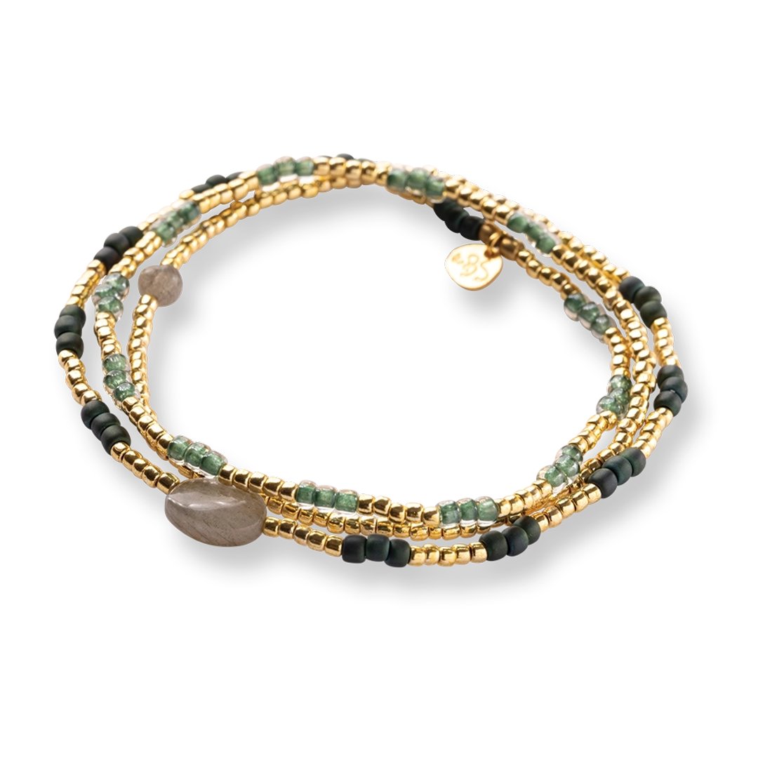 Energetic Labradorite Bracelet Gold Colored