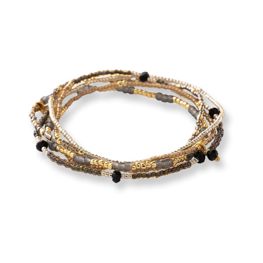 Intensity Black Onyx Bracelet Gold Colored