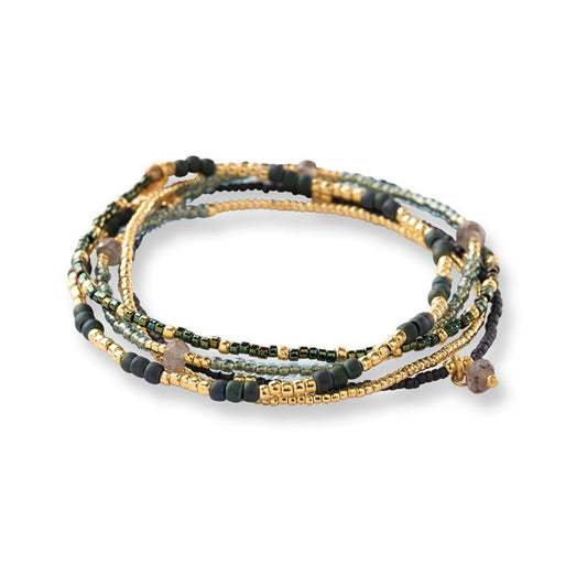 Intensity Labradorite Bracelet Gold Colored