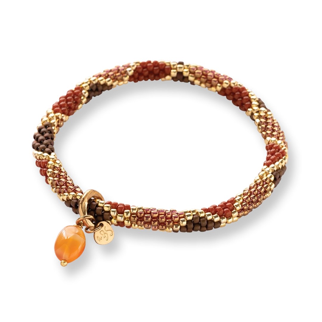 Effort Carnelian Bracelet Gold Colored