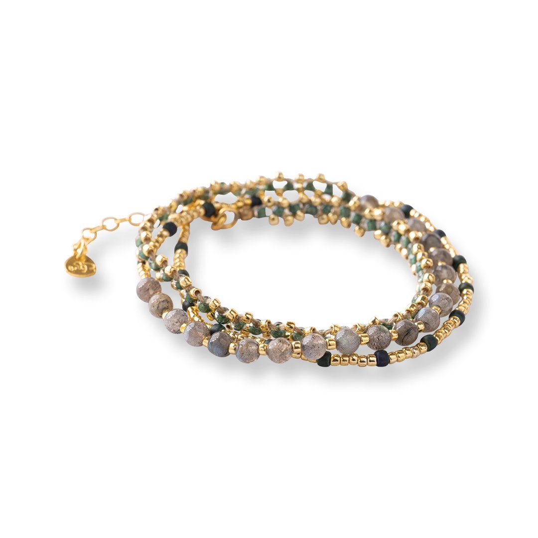 Advanced Labradorite Bracelet Gold Colored