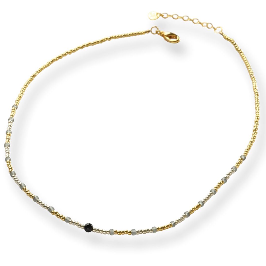 Primary Black Onyx Necklace Gold Colored