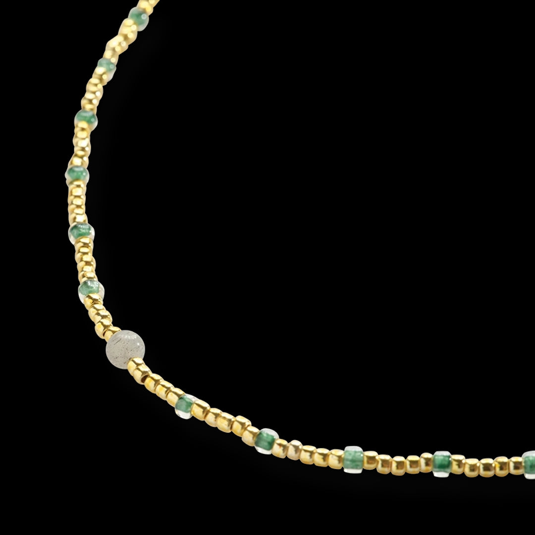 Primary Labradorite Necklace Gold Colored