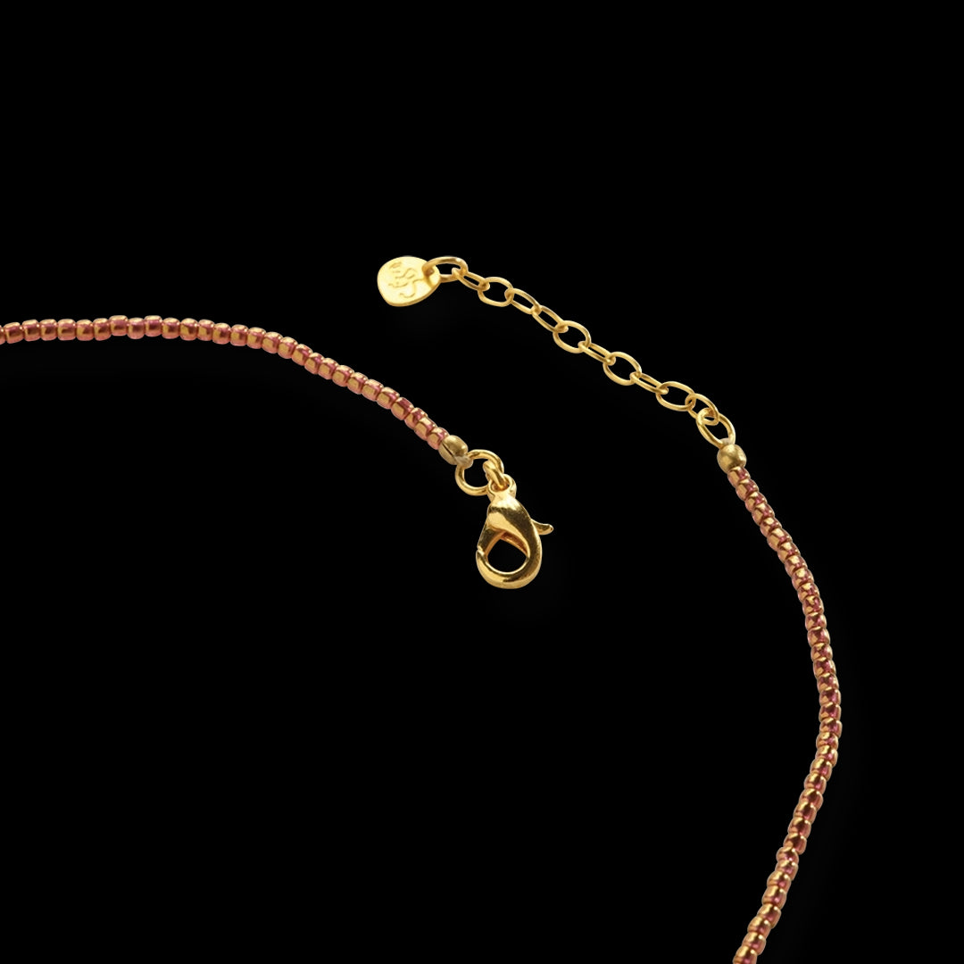 Empathy Carnelian Necklace Gold Colored