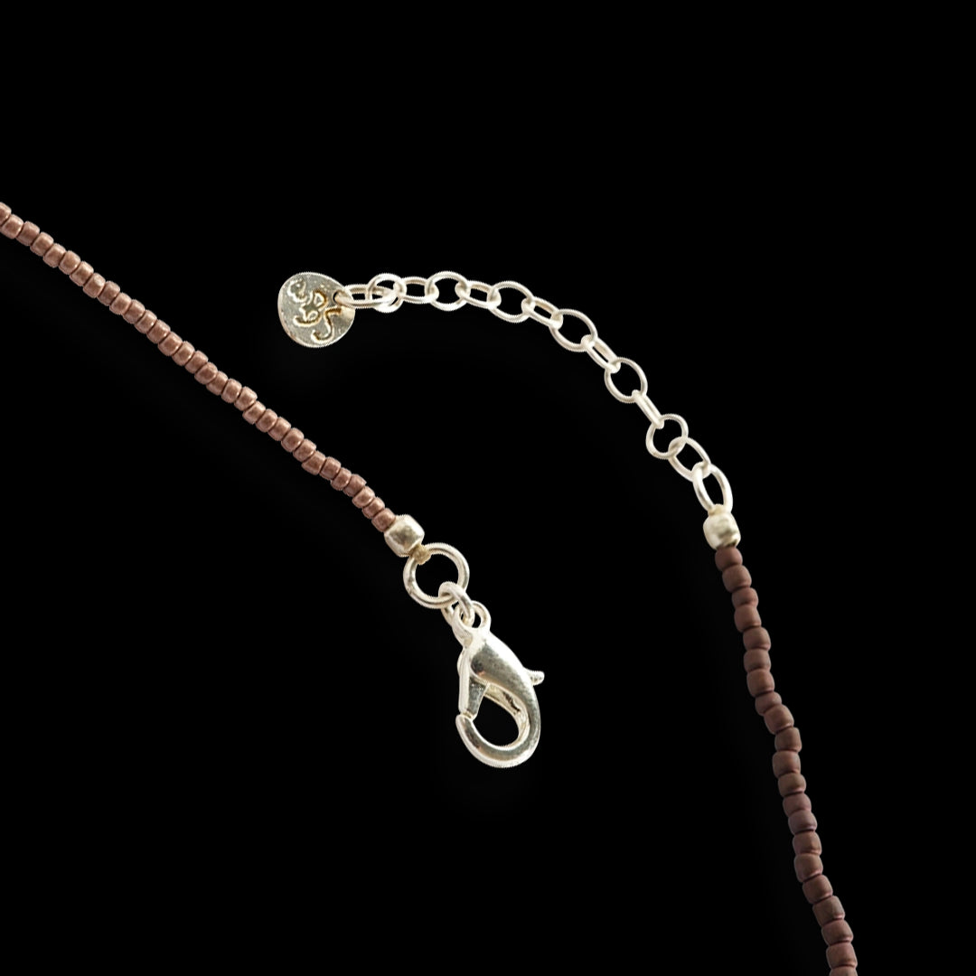 Adventurous Garnet Necklace Silver Colored