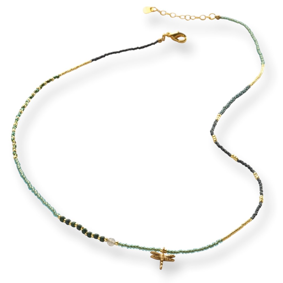 Adventurous Labradorite Necklace Gold Colored