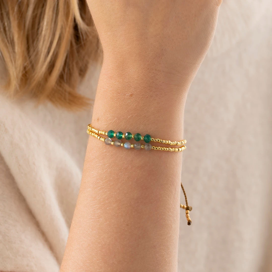 Essential Aventurine Bracelet Gold Colored