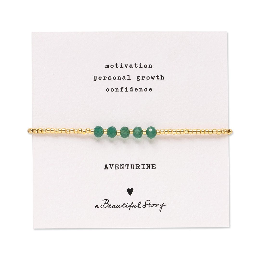 Essential Aventurine Bracelet Gold Colored