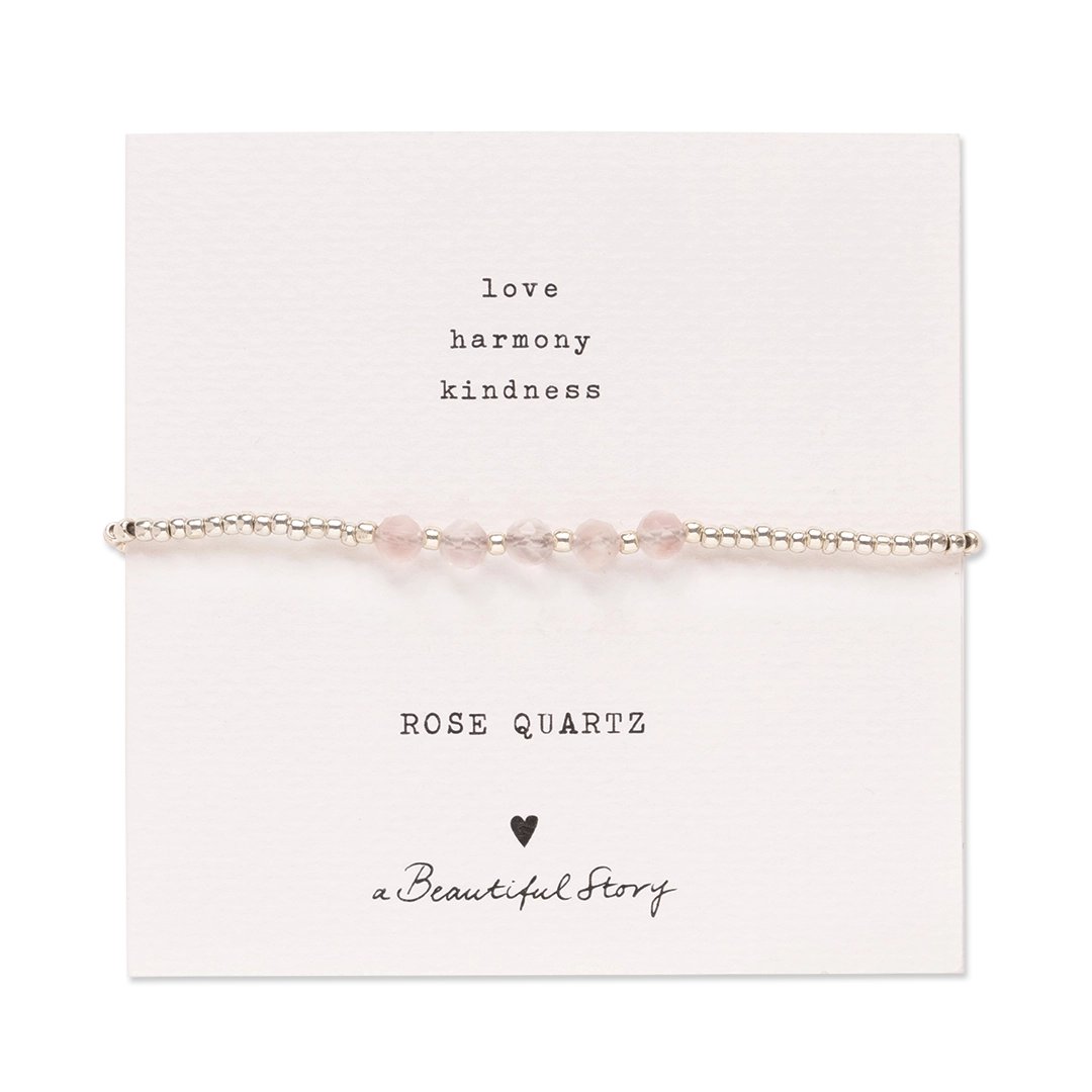 Essential Rose Quartz Bracelet Silver Colored