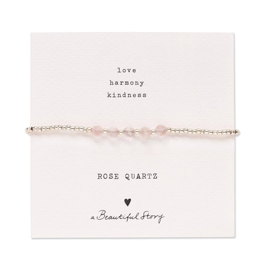 Essential Rose Quartz Bracelet Silver Colored