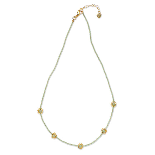 Flourish Aventurine Necklace Gold Colored