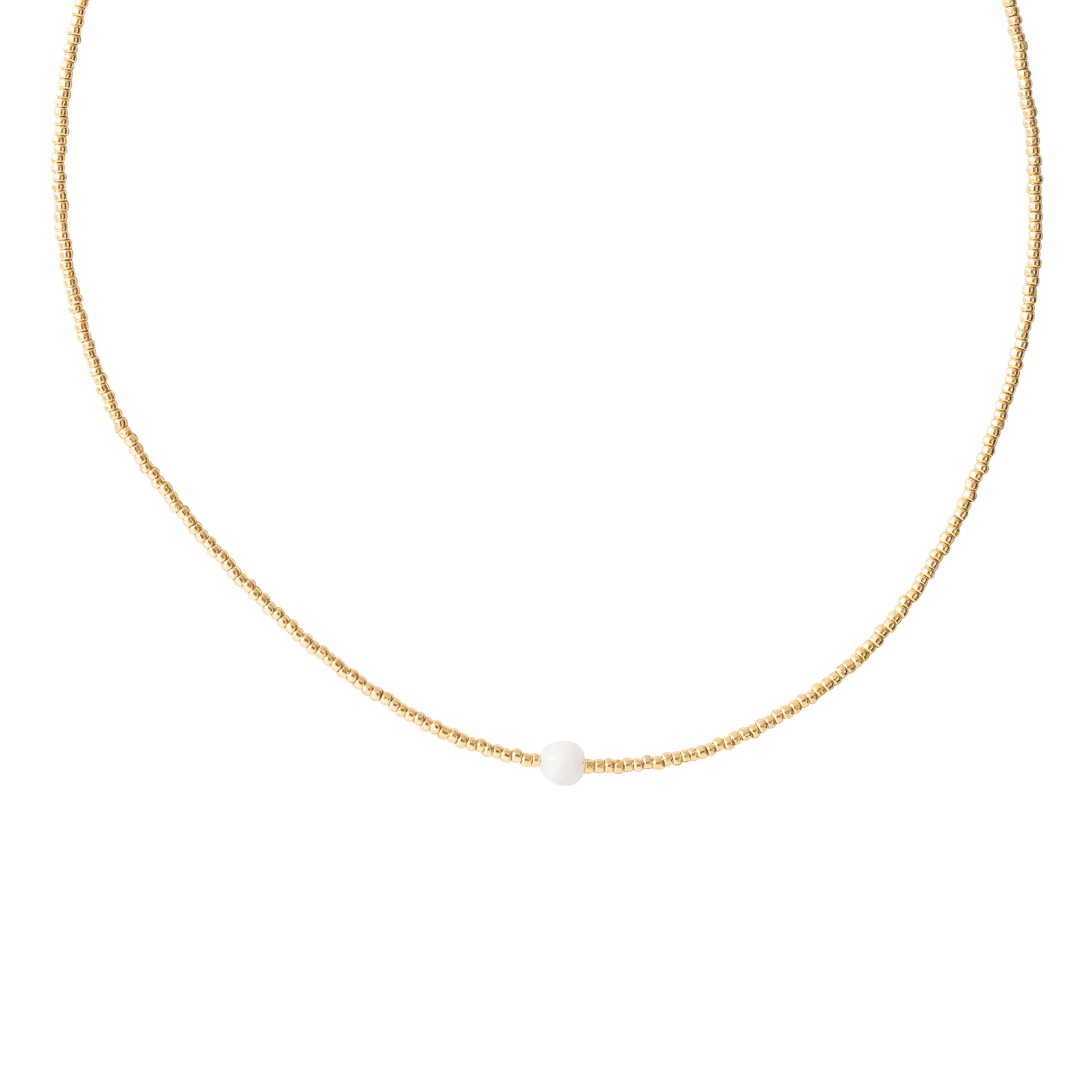 Flora Moonstone Gold Colored Necklace