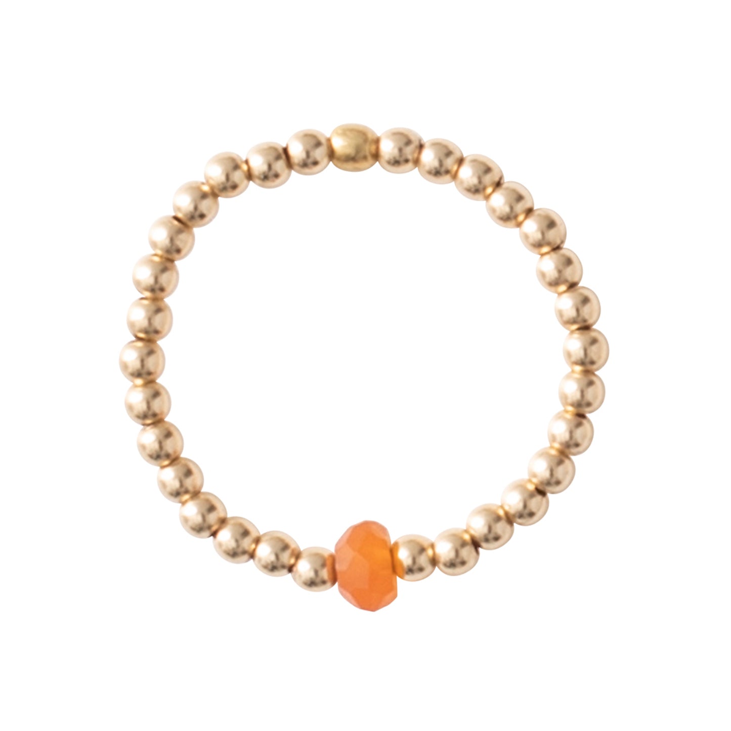 Sparkle Carnelian Gold Colored Ring - M/L