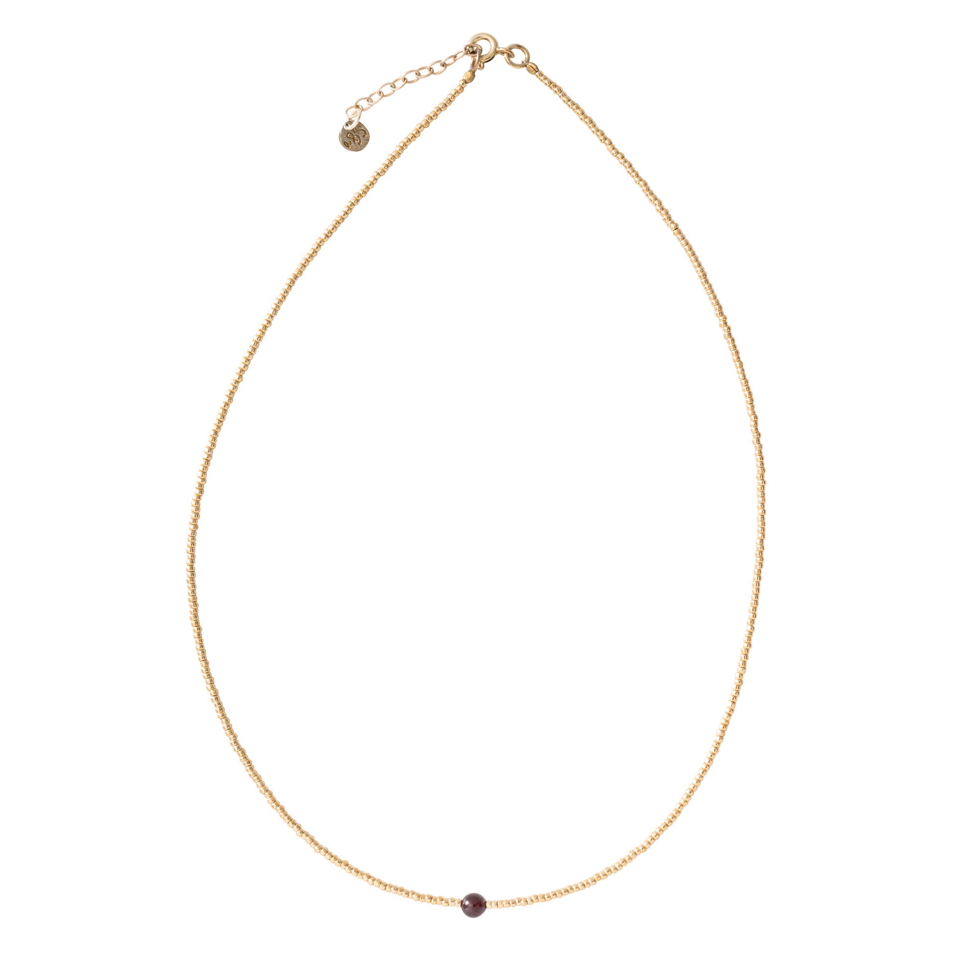 Flora Garnet Gold Colored Necklace