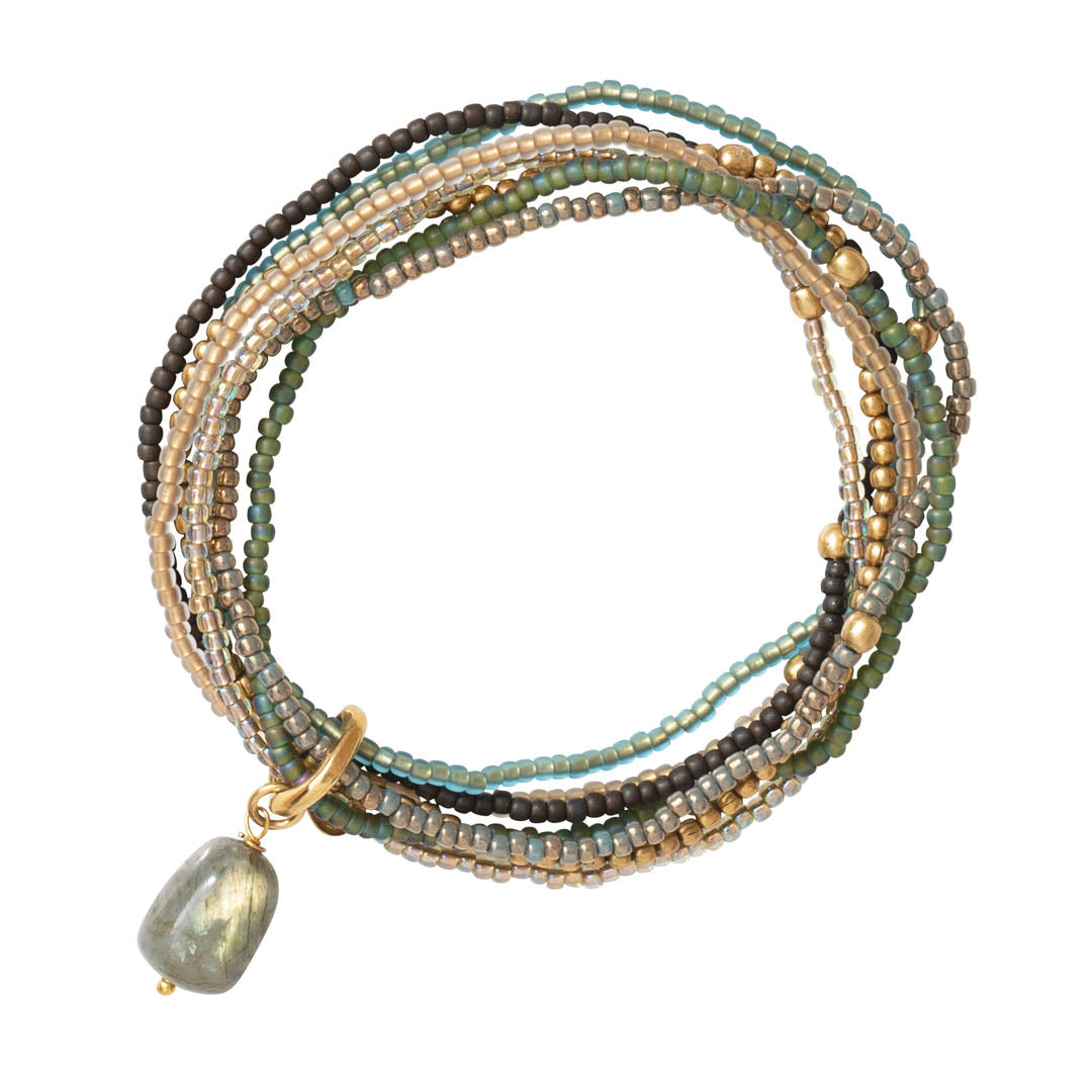 Nirmala Labradorite Gold Colored Bracelet