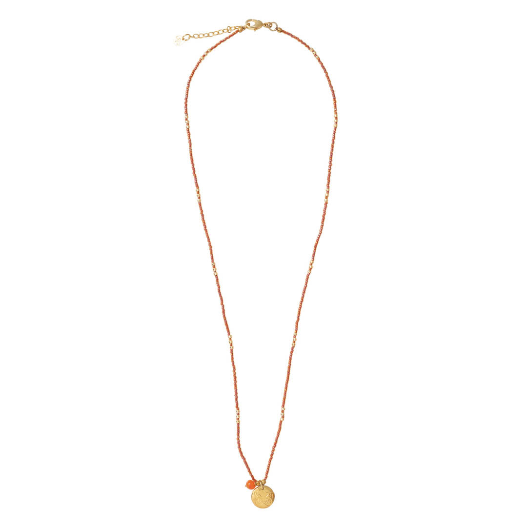 Timeless Carnelian Gold Colored Necklace