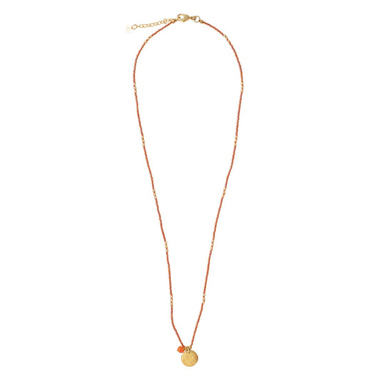 Timeless Carnelian Gold Colored Necklace