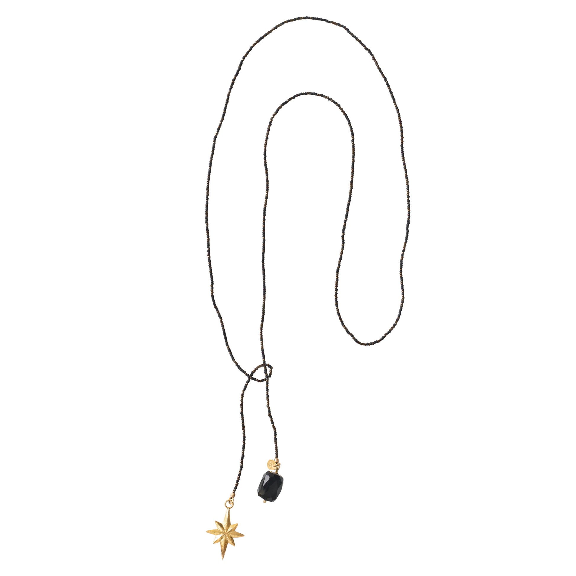 Nova Black Onyx Gold Necklace