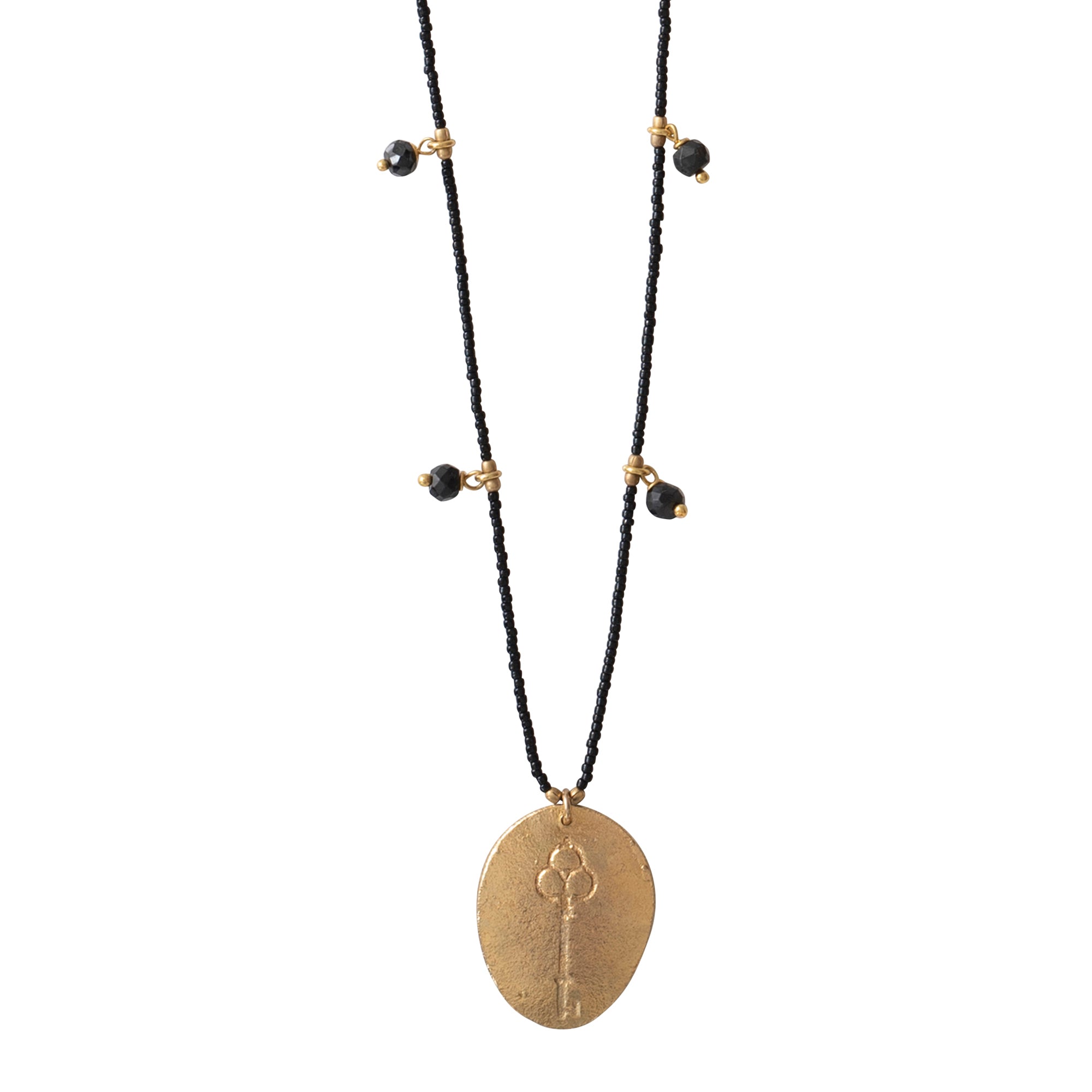 Feminine Black Onyx Gold necklace