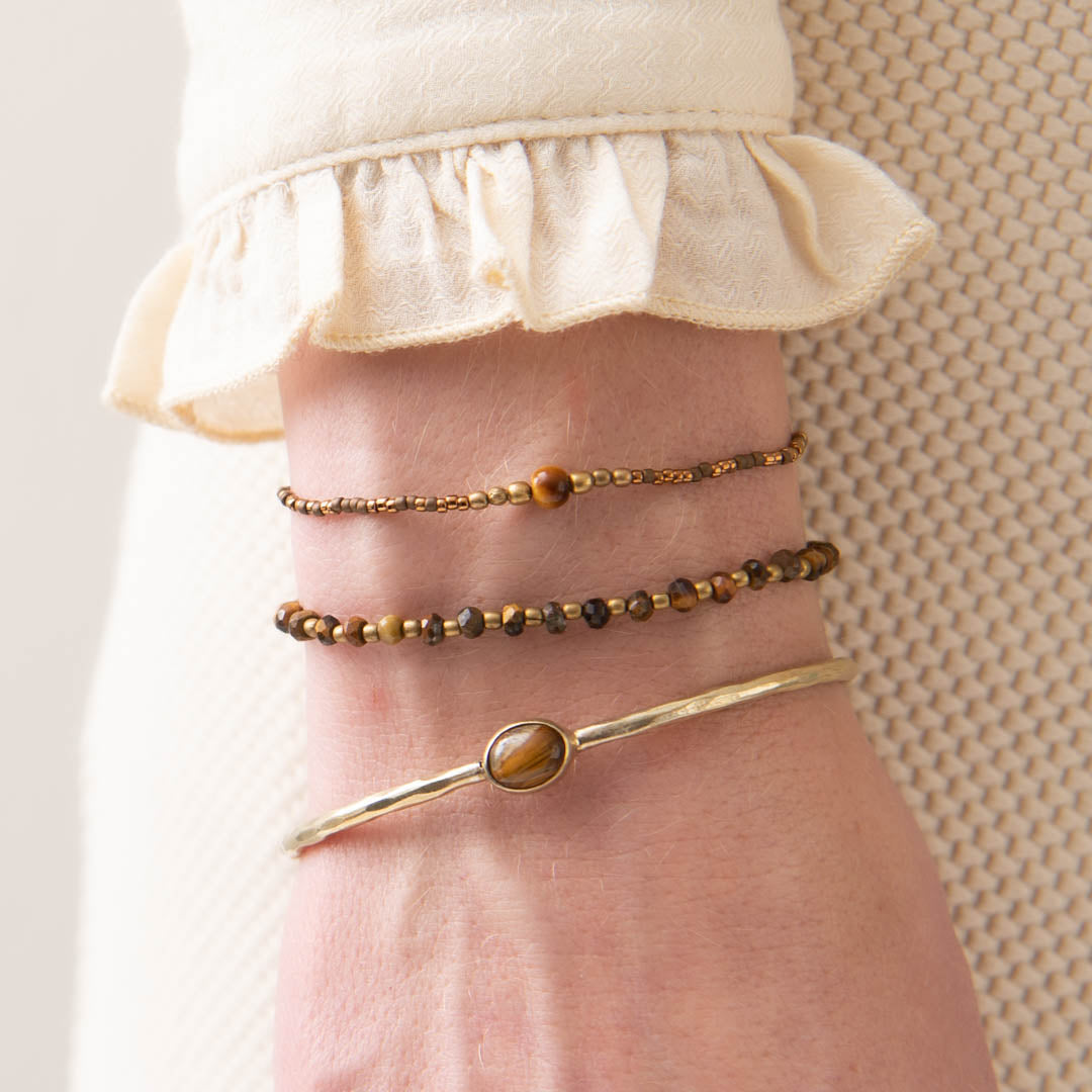 Iris Tiger Eye Gold Colored Bracelet