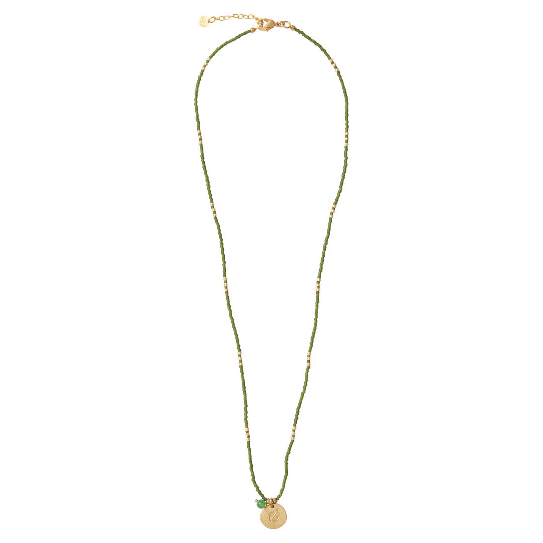 Timeless Aventurine Gold Colored Necklace