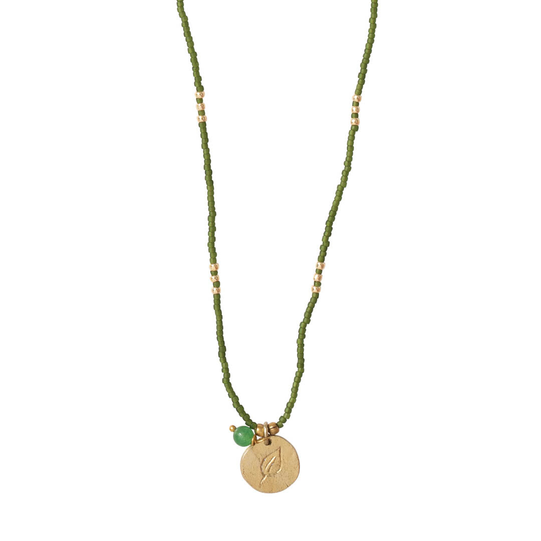 Timeless Aventurine Gold Colored Necklace