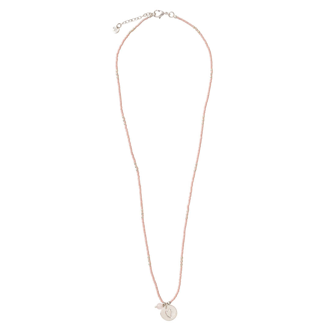 Timeless Rose Quartz Silver Colored Necklace