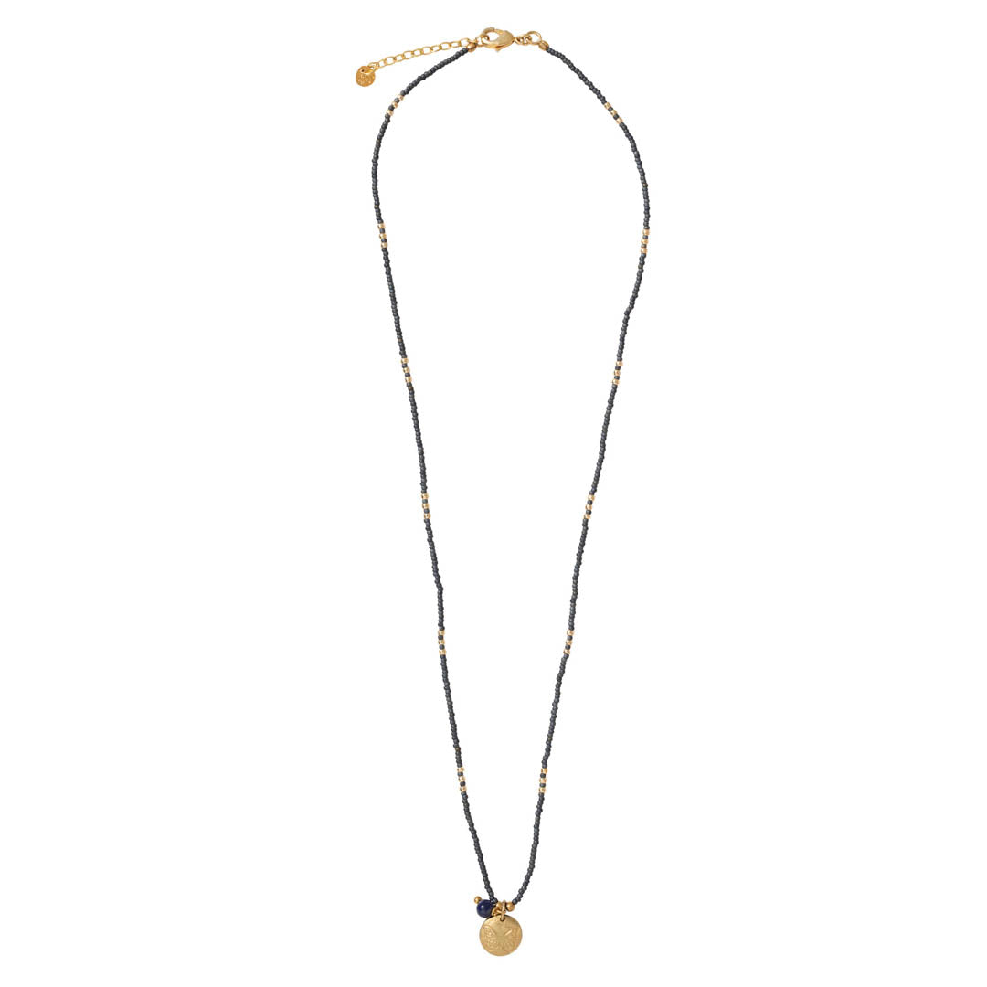 Timeless Lapis Lazuli Gold Colored Necklace