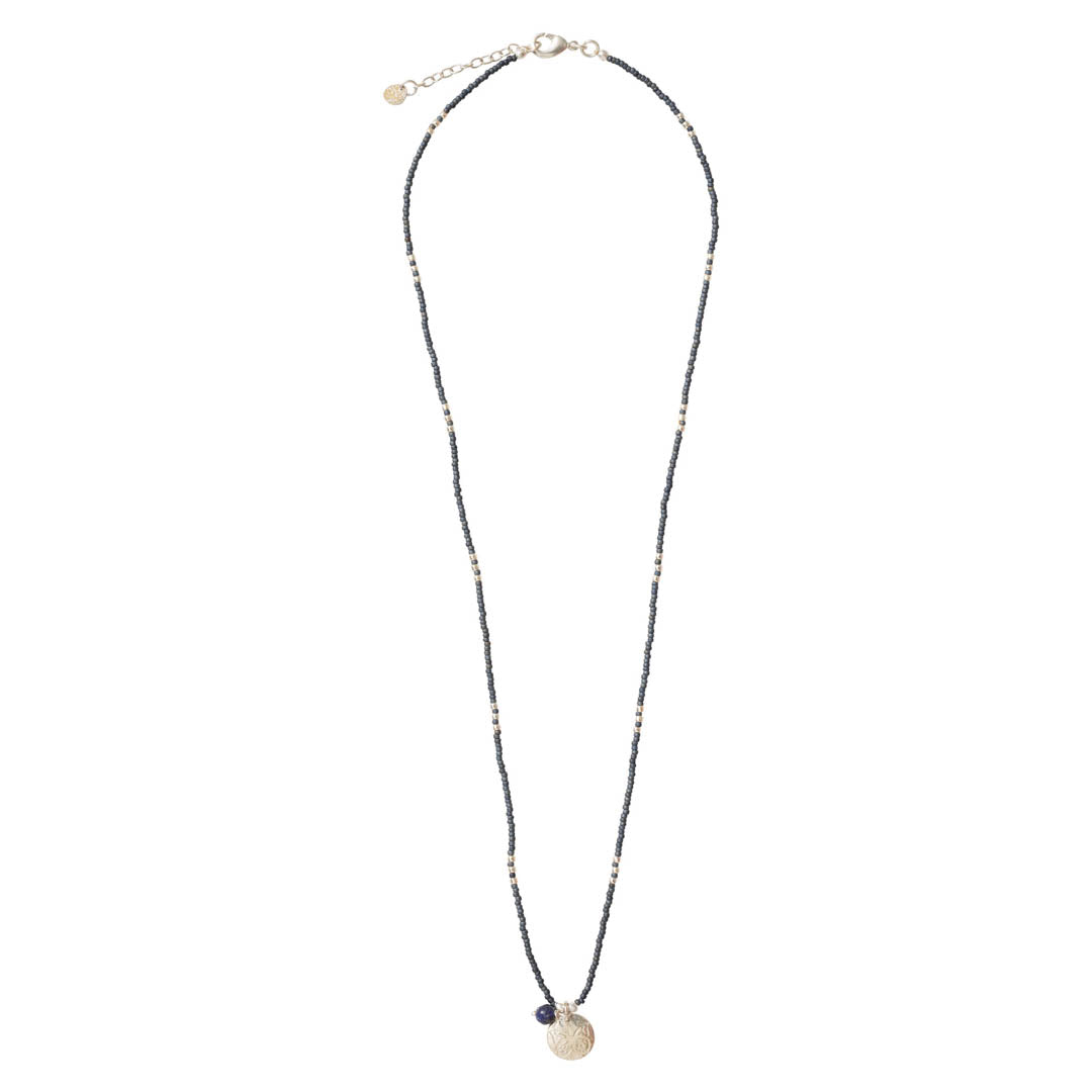 Timeless Lapis Lazuli Silver Colored Necklace