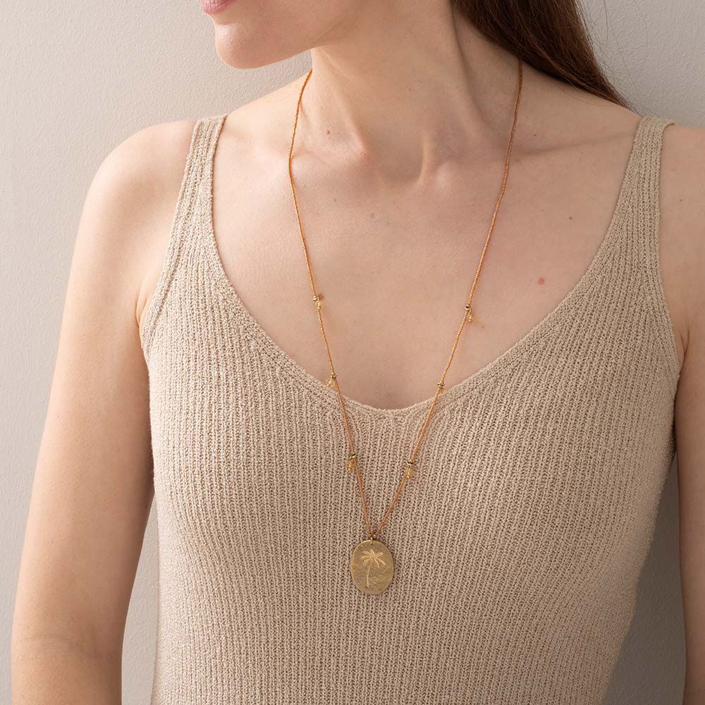 Feminine Citrine Gold Necklace