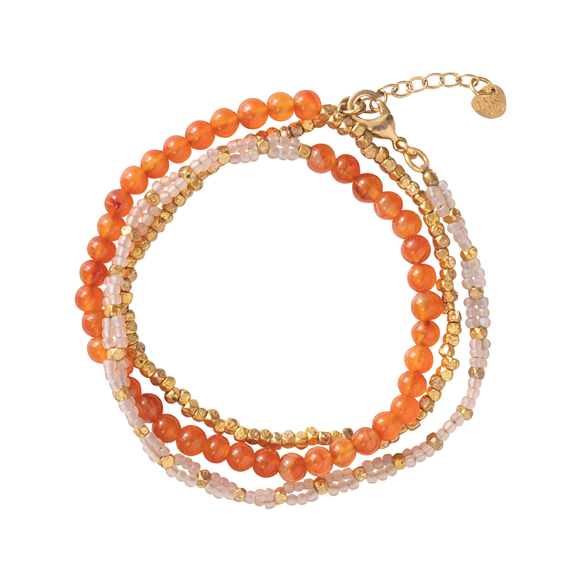 Loving Carnelian Gold Colored Bracelet