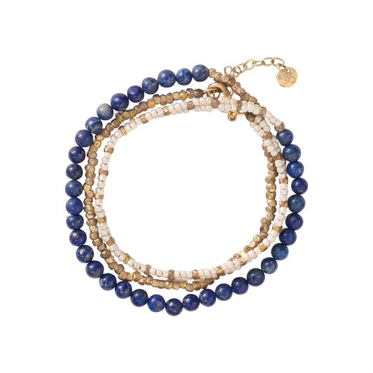 Loving Lapis Lazuli Gold Colored Bracelet