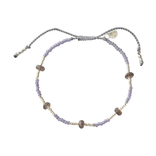 Warrior Smokey Quartz Silver Bracelet